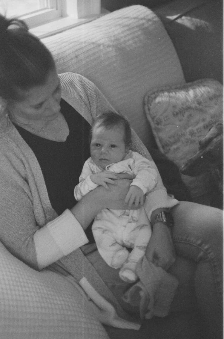 Scratches removed from an old photo